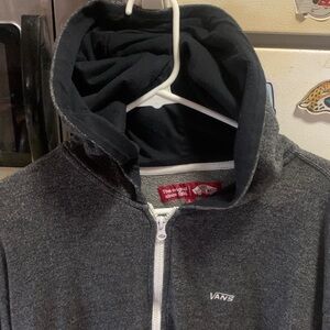 Vans Men's Charcoal Zip-Up Sweater